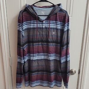 Volcom Men's Multicolor Striped Hoodie